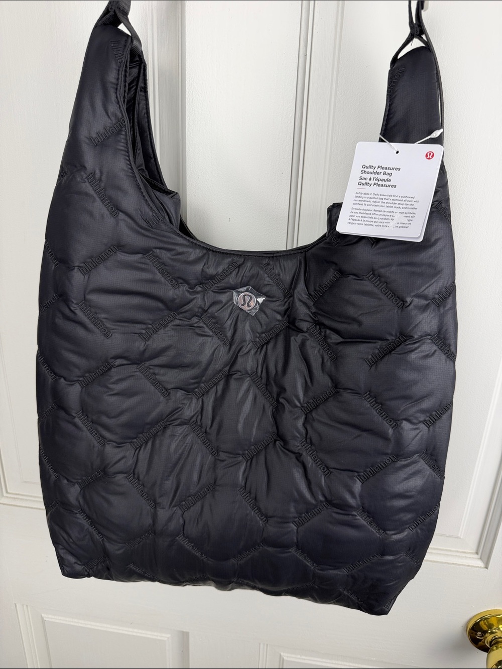 NWT Lululemon Quilty Pleasures Shoulder Bag 14L - Black - Versatile Quilted Tote